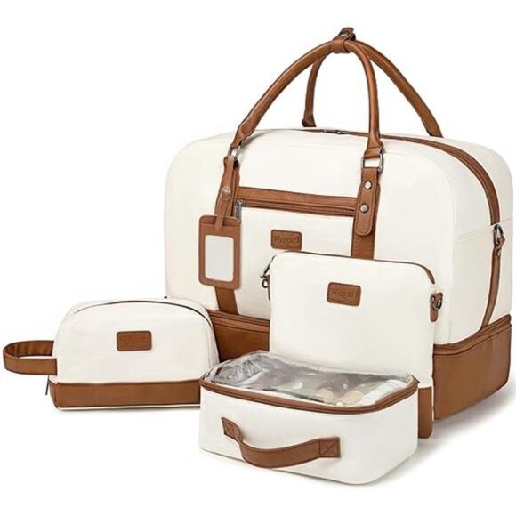 4PCS Weekender Bags for Women Large Overnight Bag Weekend Travel Duffel Bag - Picture 7 of 7